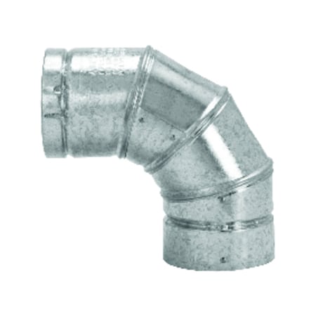 Selkirk Selkirk 3 in. D X 3 in. D Adjustable 90 deg Aluminum Stove Pipe Elbow 183230